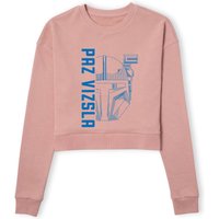 Star Wars The Mandalorian Paz Vizsla Women's Cropped Sweatshirt - Dusty Pink - M von Original Hero