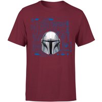 Star Wars The Mandalorian Schematics Men's T-Shirt - Burgundy - XS von Original Hero