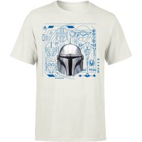 Star Wars The Mandalorian Schematics Men's T-Shirt - Cream - S von Original Hero