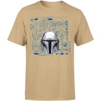 Star Wars The Mandalorian Schematics Men's T-Shirt - Tan - S von Original Hero