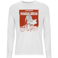 Star Wars The Mandalorian Storm Men's Long Sleeve T-Shirt - White - S von Original Hero
