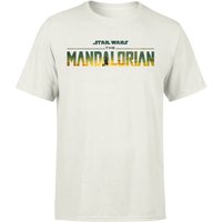 Star Wars The Mandalorian Sunset Logo Men's T-Shirt - Cream - L von Original Hero