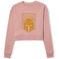 Star Wars The Mandalorian The Armorer Badge Women's Cropped Sweatshirt - Dusty Pink - M von Original Hero