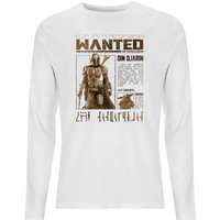 Star Wars The Mandalorian Wanted Men's Long Sleeve T-Shirt - White - M von Original Hero
