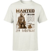 Star Wars The Mandalorian Wanted Men's T-Shirt - Cream - L von Original Hero