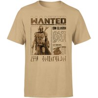 Star Wars The Mandalorian Wanted Men's T-Shirt - Tan - XL von Original Hero