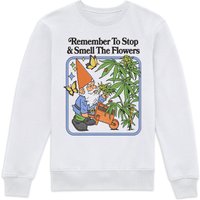 Steven Rhodes Stop And Smell The Flowers Sweatshirt - White - M von Original Hero