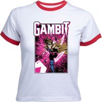 X-Men Gambit Women's Cropped Ringer T-Shirt - White Red - XXL von Original Hero