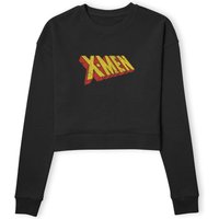 X-Men Retro Logo Women's Cropped Sweatshirt - Black - S von Original Hero