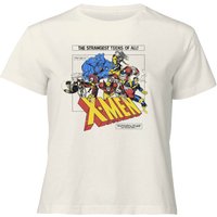X-Men Retro Team Up Women's Cropped T-Shirt - Cream - XS von Original Hero