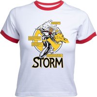 X-Men Storm Bio Women's Cropped Ringer T-Shirt - White Red - XXL von Original Hero