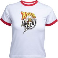 X-Men Storm Women's Cropped Ringer T-Shirt - White Red - XS von Original Hero