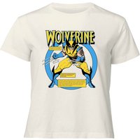 X-Men Wolverine Bio Women's Cropped T-Shirt - Cream - L von Original Hero