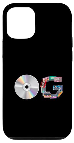 Old School OG Hip Hop Head Vinyl CDs Tapes 80er 90er Retro Hülle für iPhone 12/12 Pro von Original New Old School Designs