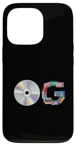Old School OG Hip Hop Head Vinyl CDs Tapes 80er 90er Retro Hülle für iPhone 13 Pro von Original New Old School Designs