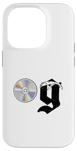Old School OG Hip Hop Head Vinyl CDs Tapes 80er 90er Retro Hülle für iPhone 14 Pro von Original New Old School Designs