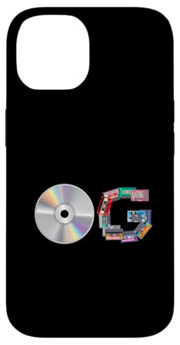 Old School OG Hip Hop Head Vinyl CDs Tapes 80er 90er Retro Hülle für iPhone 14 von Original New Old School Designs