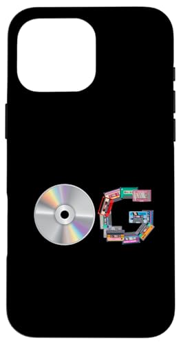 Old School OG Hip Hop Head Vinyl CDs Tapes 80er 90er Retro Hülle für iPhone 16 Pro Max von Original New Old School Designs