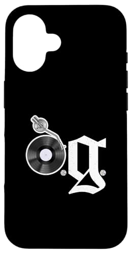 Old School OG Hip Hop Head Vinyl CDs Tapes 80er 90er Retro Hülle für iPhone 16 von Original New Old School Designs