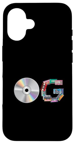 Old School OG Hip Hop Head Vinyl CDs Tapes 80er 90er Retro Hülle für iPhone 16 Old School OG Hip Hop Head Vinyl CDs Tapes 80er 90er Retro Hülle für iPhone 16 von Original New Old School Designs