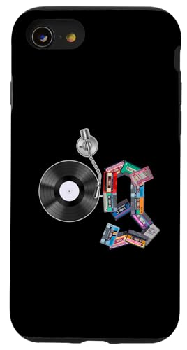 Old School OG Hip Hop Head Vinyl CDs Tapes 80er 90er Retro Hülle für iPhone SE (2020) / 7 / 8 von Original New Old School Designs