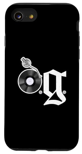 Old School OG Hip Hop Head Vinyl CDs Tapes 80er 90er Retro Hülle für iPhone SE (2020) / 7 / 8 von Original New Old School Designs