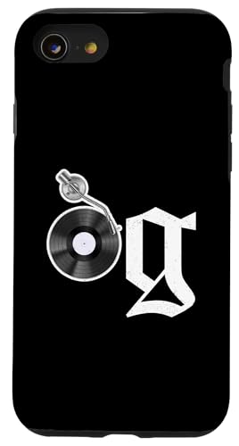 Old School OG Hip Hop Head Vinyl CDs Tapes 80er 90er Retro Hülle für iPhone SE (2020) / 7 / 8 von Original New Old School Designs