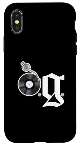 Old School OG Hip Hop Head Vinyl CDs Tapes 80er 90er Retro Hülle für iPhone X/XS von Original New Old School Designs