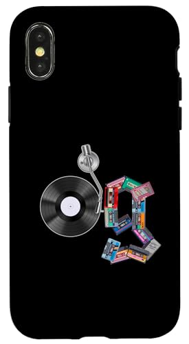 Old School OG Hip Hop Head Vinyl CDs Tapes 80er 90er Retro Hülle für iPhone X/XS Old School OG Hip Hop Head Vinyl CDs Tapes 80er 90er Retro Hülle für iPhone X/XS von Original New Old School Designs