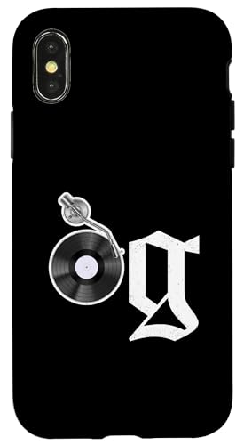 Old School OG Hip Hop Head Vinyl CDs Tapes 80er 90er Retro Hülle für iPhone X/XS Old School OG Hip Hop Head Vinyl CDs Tapes 80er 90er Retro Hülle für iPhone X/XS von Original New Old School Designs