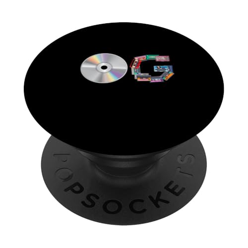 Old School OG Hip Hop Head Vinyl CDs Tapes 80er 90er Retro PopSockets Klebender PopGrip Old School OG Hip Hop Head Vinyl CDs Tapes 80er 90er Retro PopSockets Klebender PopGrip von Original New Old School Designs