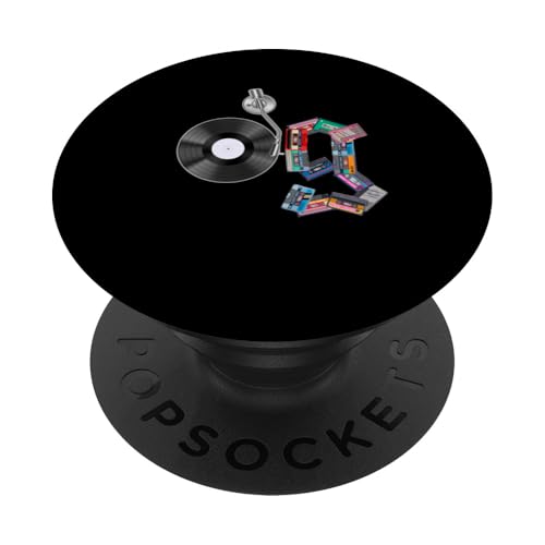 Old School OG Hip Hop Head Vinyl CDs Tapes 80er 90er Retro PopSockets Klebender PopGrip Old School OG Hip Hop Head Vinyl CDs Tapes 80er 90er Retro PopSockets Klebender PopGrip von Original New Old School Designs