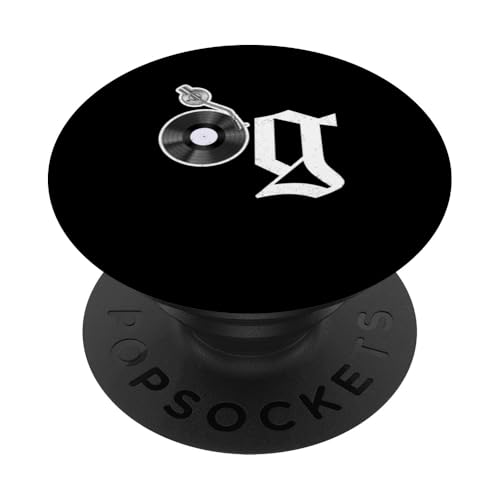 Old School OG Hip Hop Head Vinyl CDs Tapes 80er 90er Retro PopSockets Klebender PopGrip Old School OG Hip Hop Head Vinyl CDs Tapes 80er 90er Retro PopSockets Klebender PopGrip von Original New Old School Designs