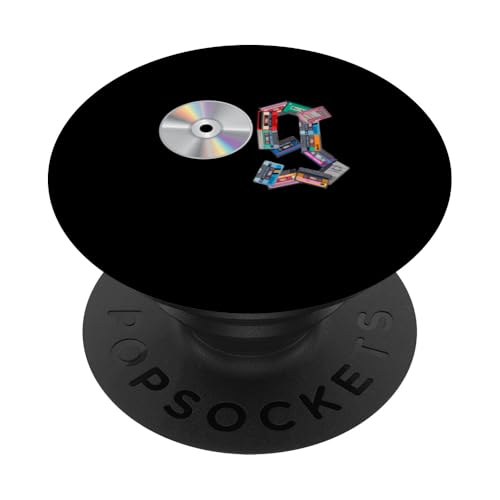 Old School OG Hip Hop Head Vinyl CDs Tapes 80er 90er Retro PopSockets Klebender PopGrip Old School OG Hip Hop Head Vinyl CDs Tapes 80er 90er Retro PopSockets Klebender PopGrip von Original New Old School Designs