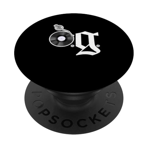 Old School OG Hip Hop Head Vinyl CDs Tapes 80er 90er Retro PopSockets Klebender PopGrip Old School OG Hip Hop Head Vinyl CDs Tapes 80er 90er Retro PopSockets Klebender PopGrip von Original New Old School Designs