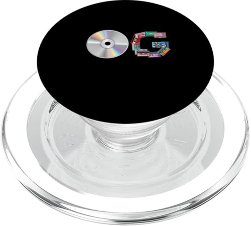 Old School OG Hip Hop Head Vinyl CDs Tapes 80er 90er Retro PopSockets PopGrip für MagSafe Old School OG Hip Hop Head Vinyl CDs Tapes 80er 90er Retro PopSockets PopGrip für MagSafe von Original New Old School Designs