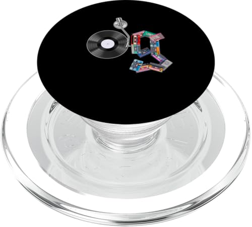 Old School OG Hip Hop Head Vinyl CDs Tapes 80er 90er Retro PopSockets PopGrip für MagSafe Old School OG Hip Hop Head Vinyl CDs Tapes 80er 90er Retro PopSockets PopGrip für MagSafe von Original New Old School Designs