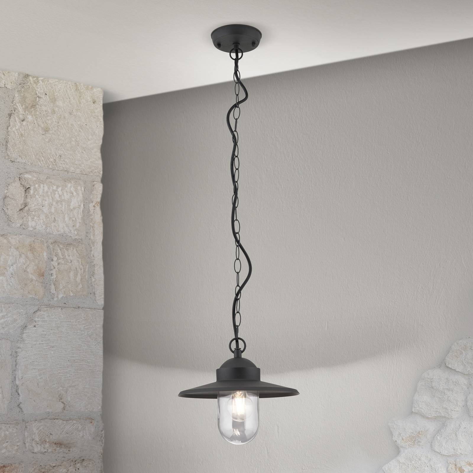 Außen-Hängeleuchte Edward, anthrazit, Ø 27,5 cm, Aluminium Außen-Hängeleuchte Edward, anthrazit, Ø 27,5 cm, Aluminium von Orion
