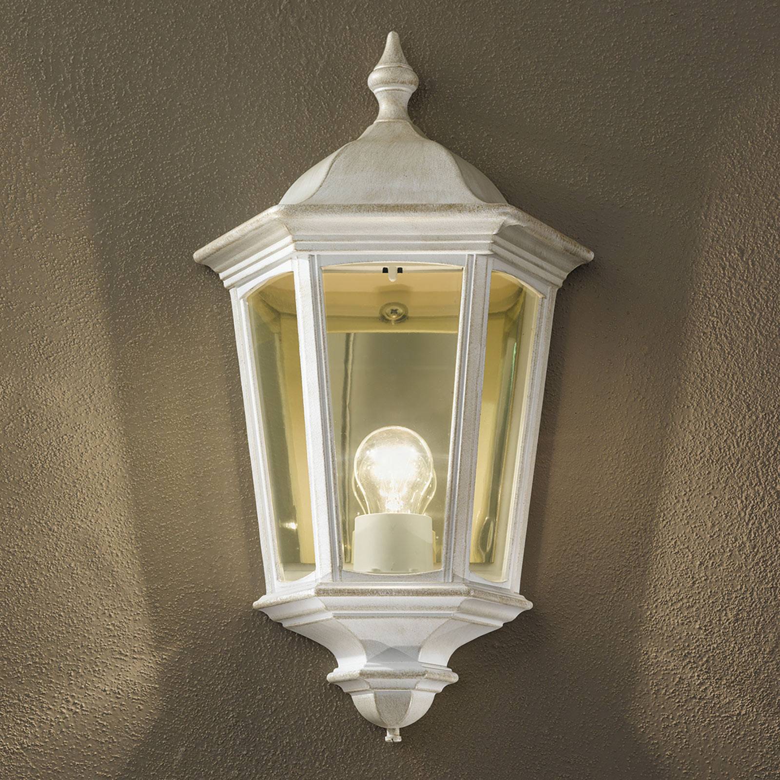 Außenwandlampe Puchberg, direkt, weiß-gold Außenwandlampe Puchberg, direkt, weiß-gold von Orion