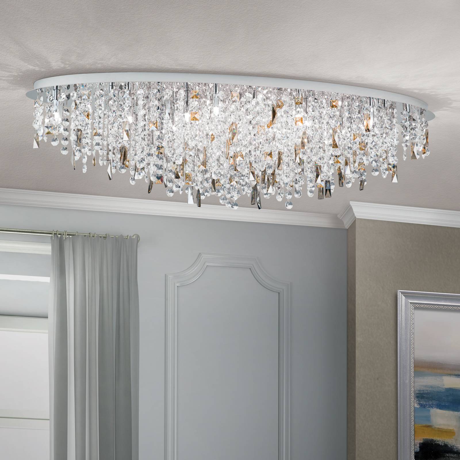 Deckenlampe Crystalriver mit Kristallbehang chrom Deckenlampe Crystalriver mit Kristallbehang chrom von Orion