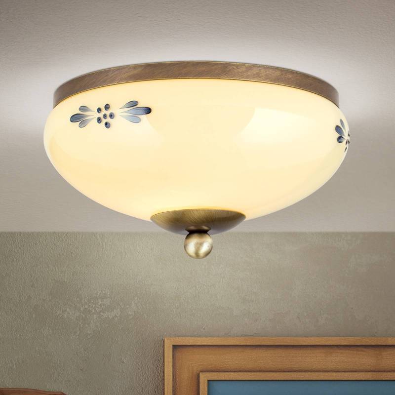Deckenlampe Landhaus Patina creme blau Ø 21 cm von Orion