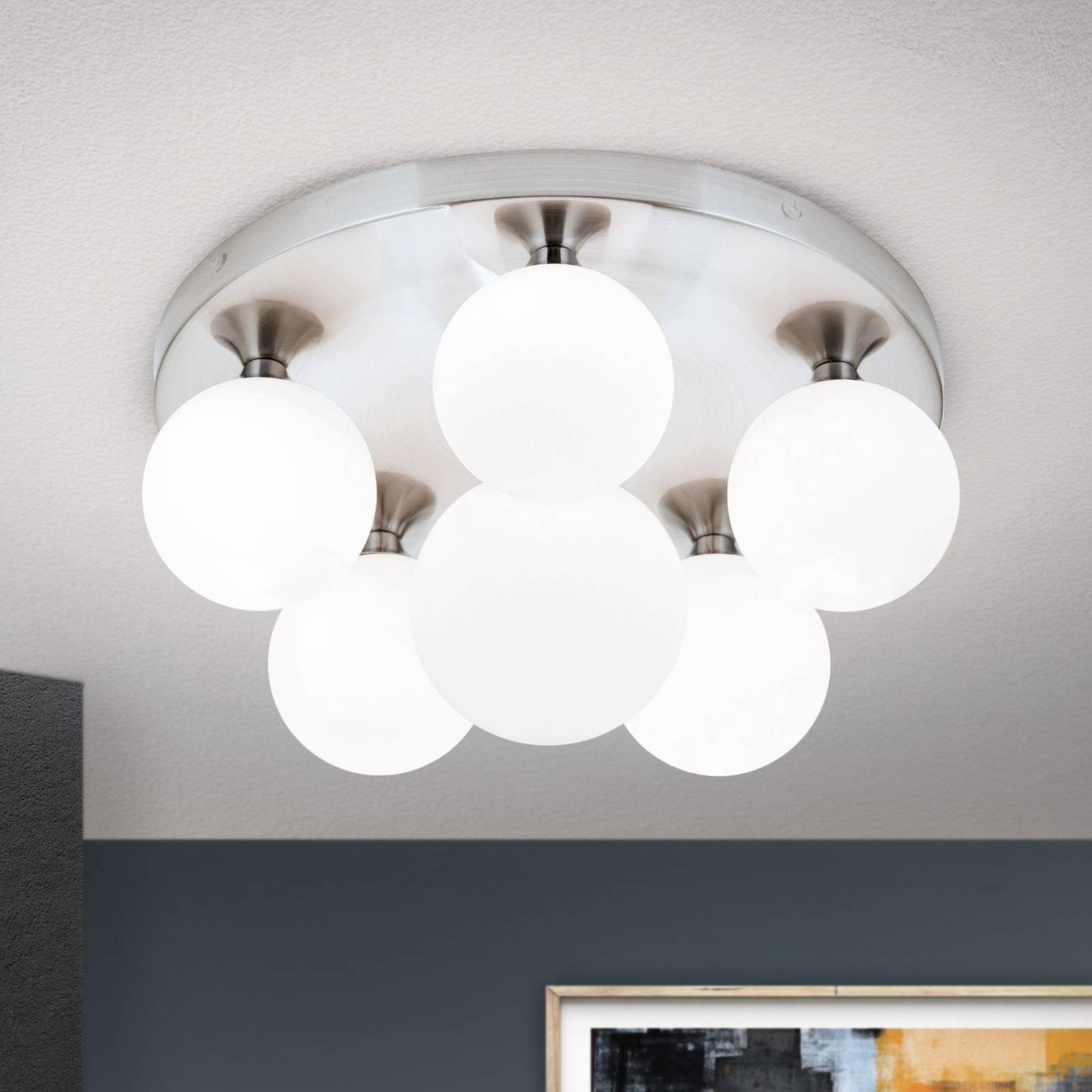 Deckenlampe Snowwhite, Baldachin Ø 36 cm, nickel Deckenlampe Snowwhite, Baldachin Ø 36 cm, nickel von Orion