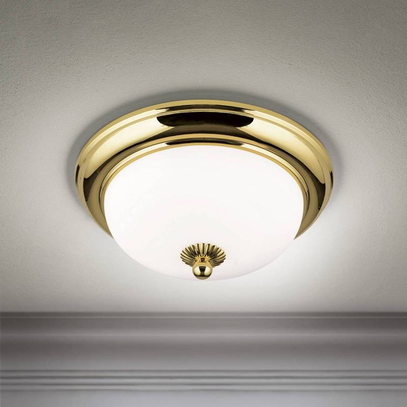 Deckenleuchte Empire, Ø 26,5 cm, gold, Glas opal matt von Orion