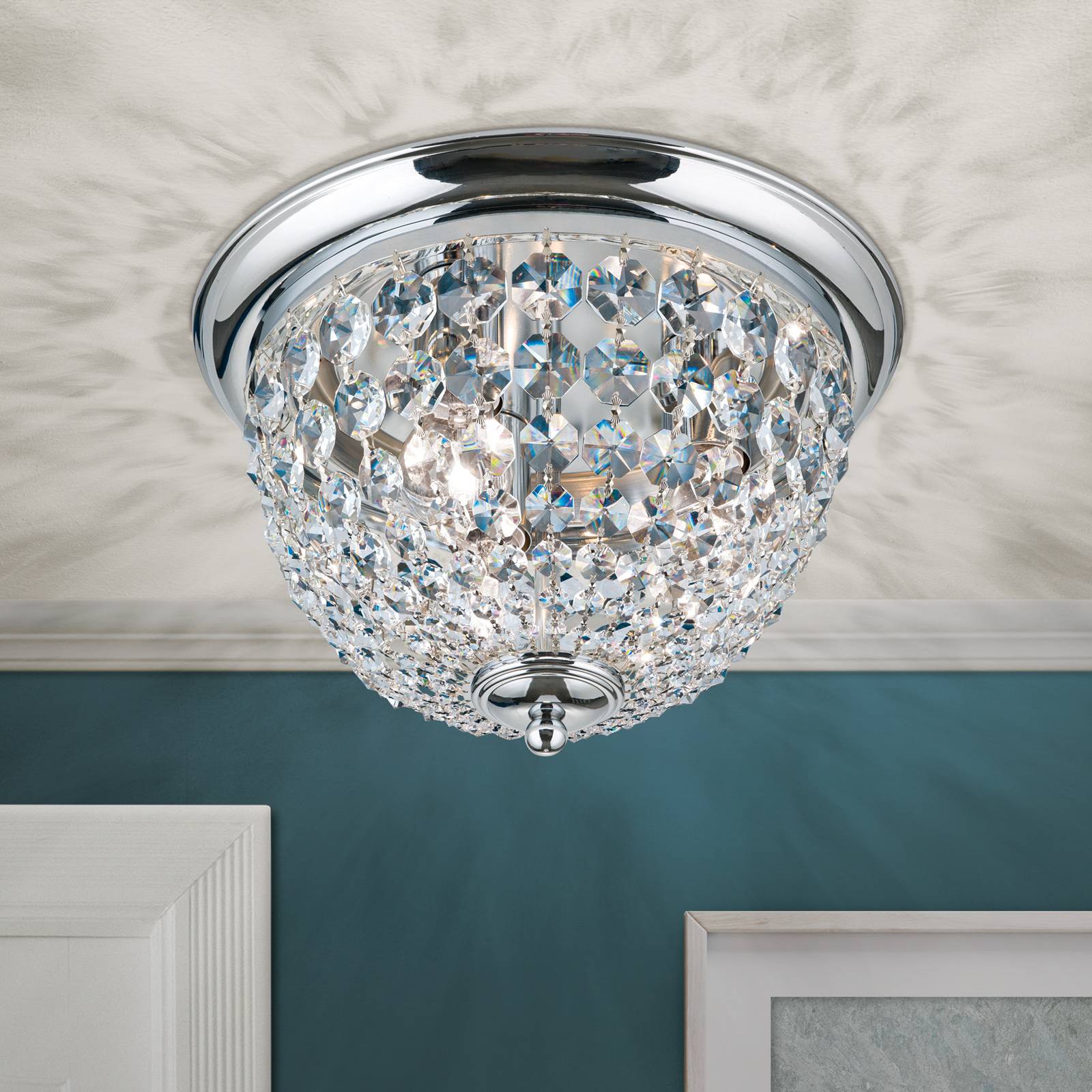Deckenleuchte Plafond, chrom/transparent, Ø 35 cm Deckenleuchte Plafond, chrom/transparent, Ø 35 cm von Orion