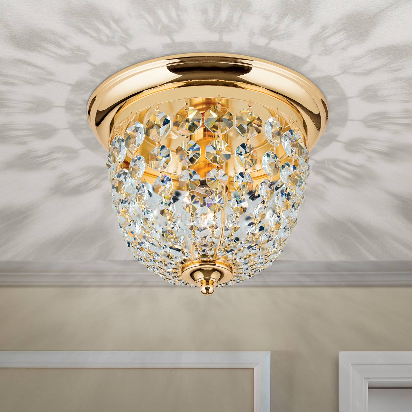 Deckenleuchte Plafond, gold/transparent, Ø 26 cm Deckenleuchte Plafond, gold/transparent, Ø 26 cm von Orion