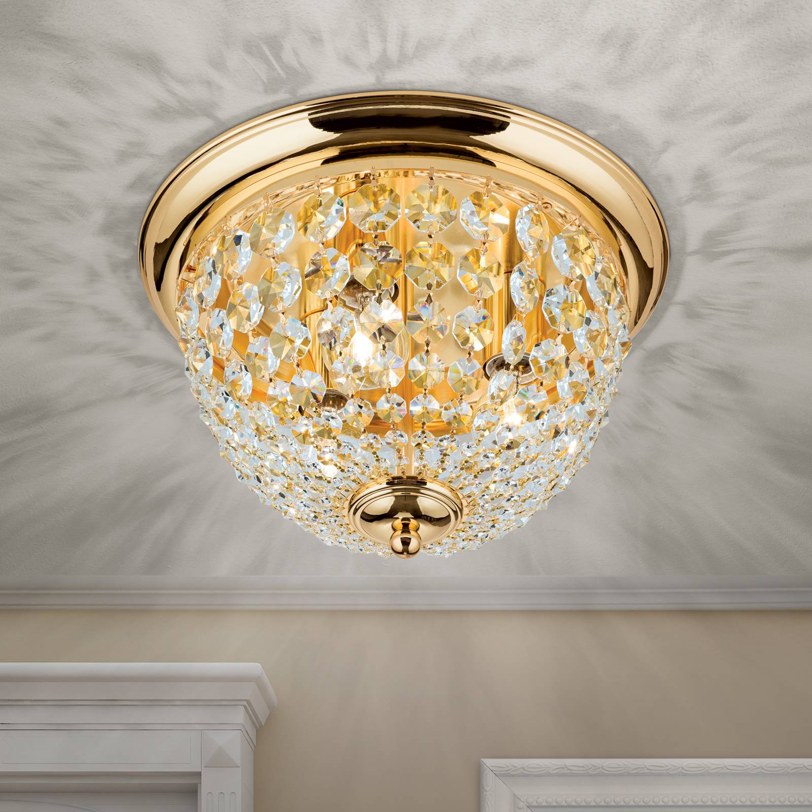 Deckenleuchte Plafond, gold/transparent, Ø 35 cm von Orion