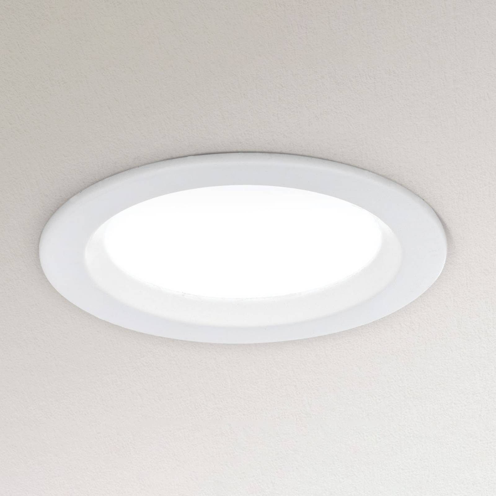 Dimmbare LED-Einbauleuchte Spock Ø 9 cm weiß von Orion