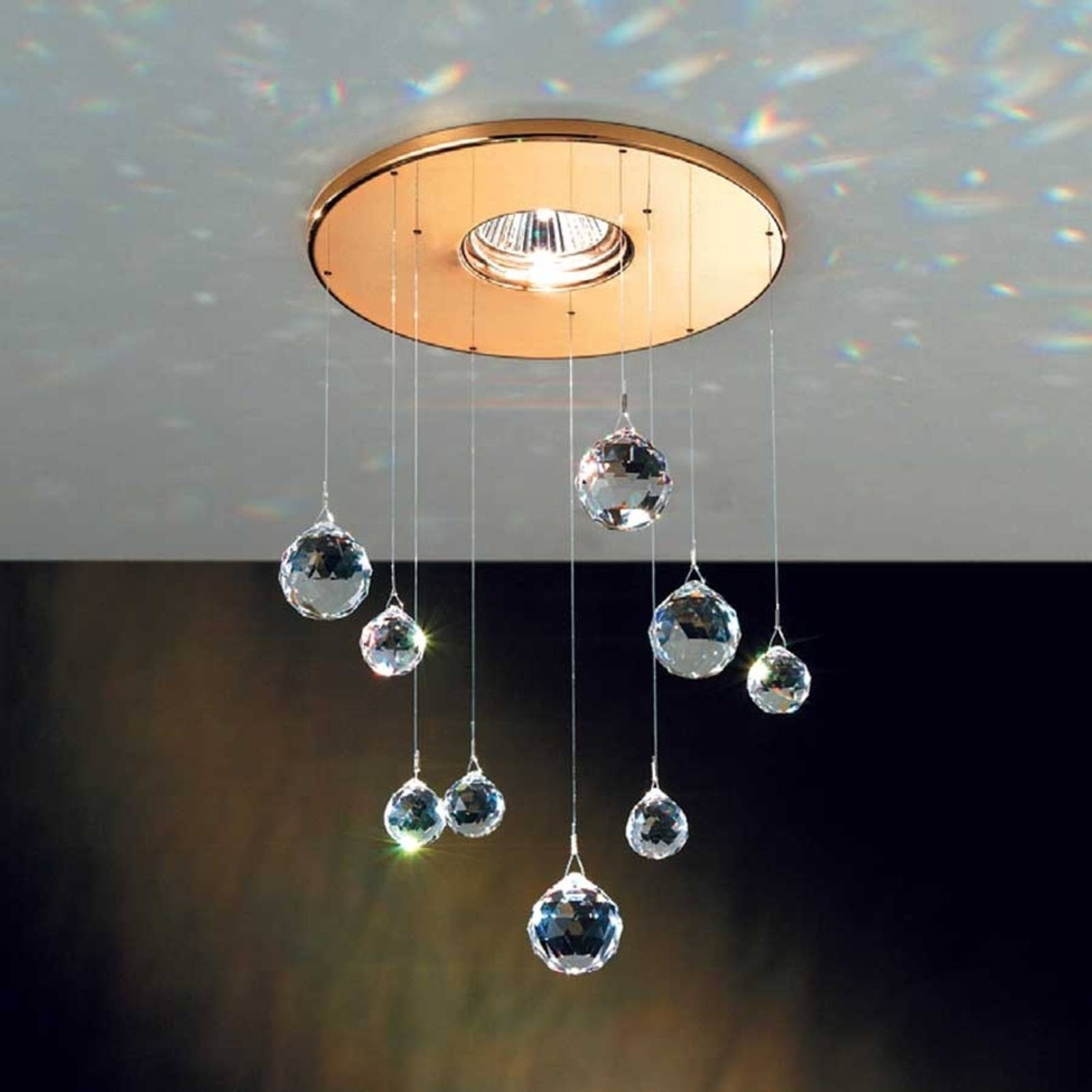 Einbaulampe Feng Shui mit Swarovski Elements gold von Orion