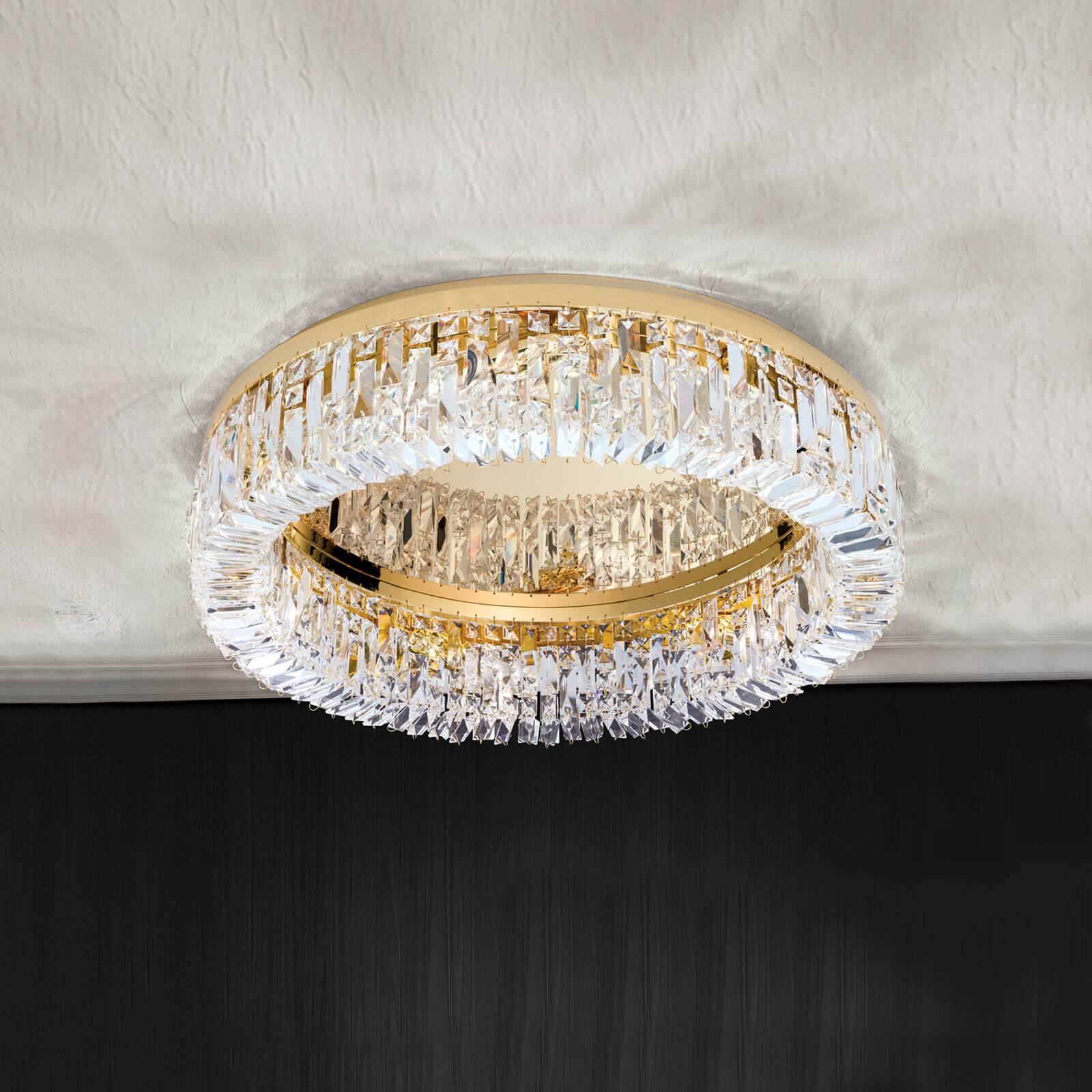 Kristall-Deckenlampe Ring - 59 cm von Orion