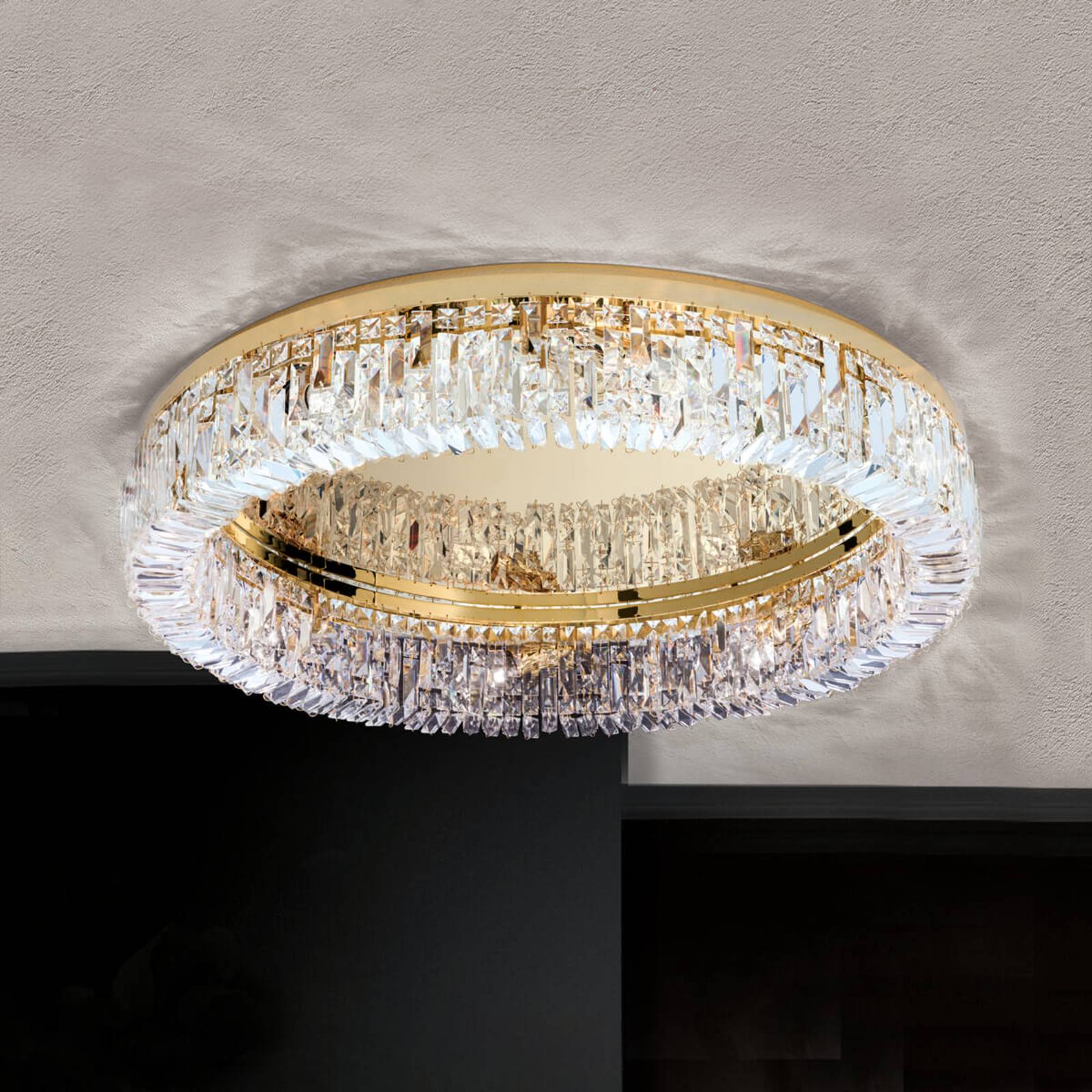 Kristall-Deckenlampe Ring - 75 cm von Orion